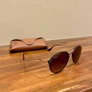 Ray-Ban Black and Gold Sunglasses